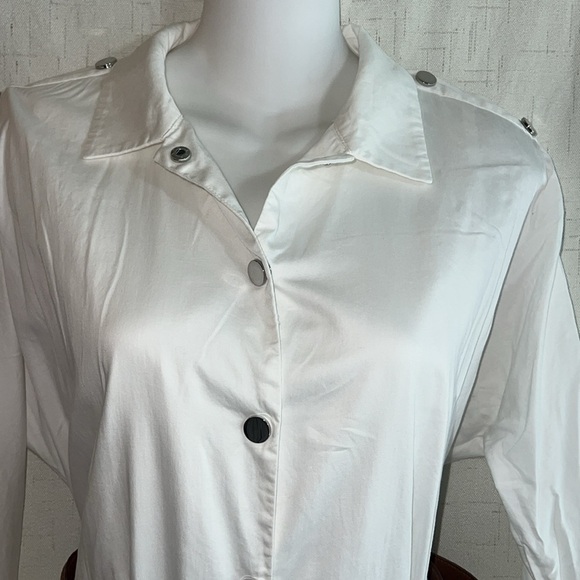 Maje Renaline White Cotton T-Shirt Midi Dress Size 2 US Medium - Picture 6 of 13